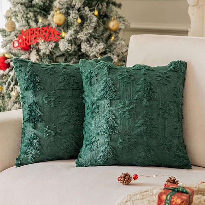 Plush Snowflake Christmas Tree Pillowcase